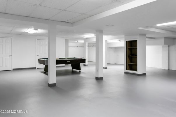 Billiard Table, Game Room, Interior, Recessed Lighting