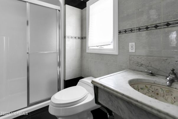Bathroom, Glass Shower, Interior, Marble Walls