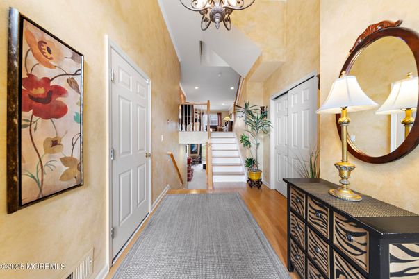 Chandelier, Interior, Recessed Lighting, Wood Texture Flooring