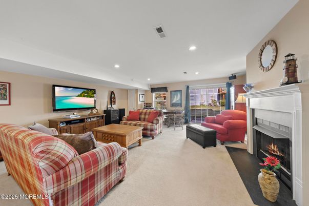 Fireplace, Interior, Living room, Recessed Lighting