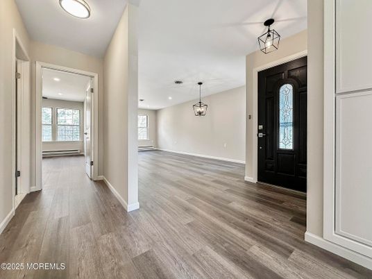 Interior, Pendant Lights, Recessed Lighting, Wood Texture Flooring