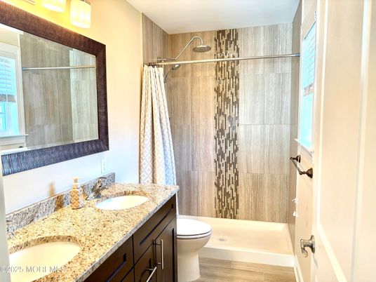 Bathroom, Dual Sink Vanities, Interior, Wood Texture Flooring
