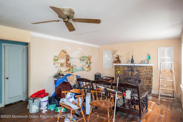 Dining room, Fireplace, Interior, Wood Texture Flooring