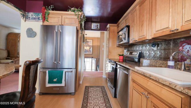 Interior, Kitchen, Wood Texture Flooring