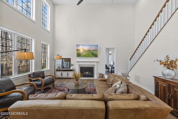 Fireplace, Interior, Living room, Wood Texture Flooring