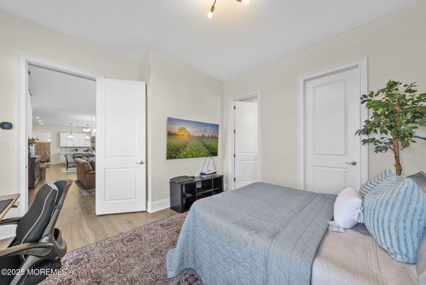 Bedroom, Interior, Kitchen, Pendant Lights, Recessed Lighting, Wood Texture Flooring