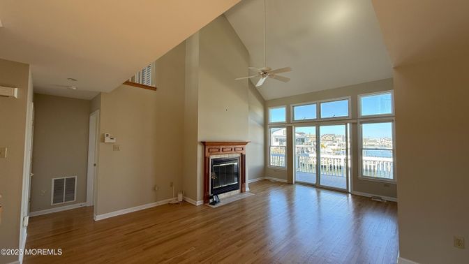 Empty room, Fireplace, Interior, Wood Texture Flooring