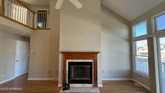 Fireplace, Interior, Wood Texture Flooring