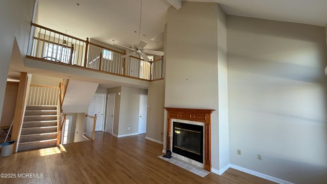 Fireplace, Interior, Wood Texture Flooring