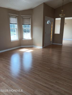 Empty room, Interior, Pendant Lights, Wood Texture Flooring