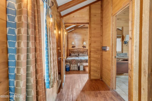 Bedroom, Interior, Wood Texture Flooring, Wooden Walls