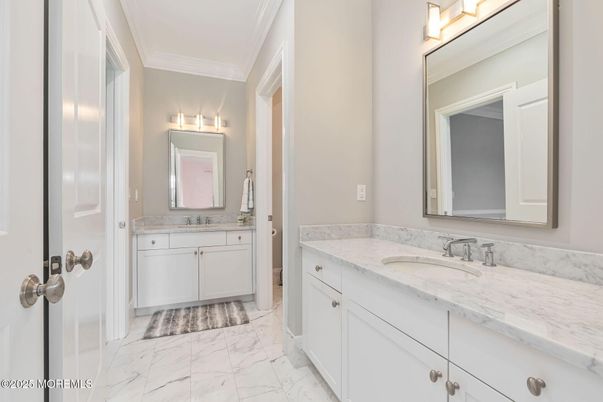 Bathroom, Dual Sink Vanities, Interior, Marble