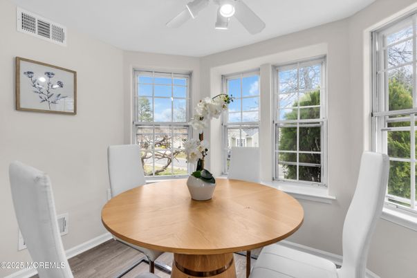 Dining room, Interior, Wood Texture Flooring
