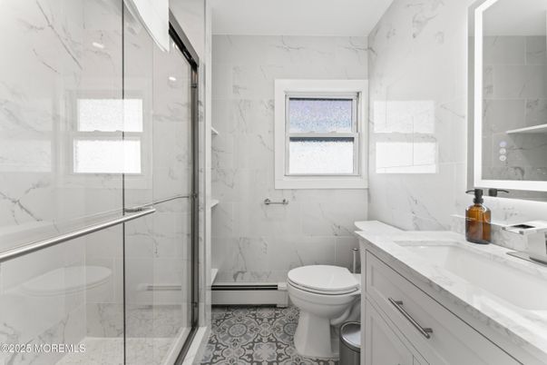 Bathroom, Glass Shower, Interior, Marble Walls