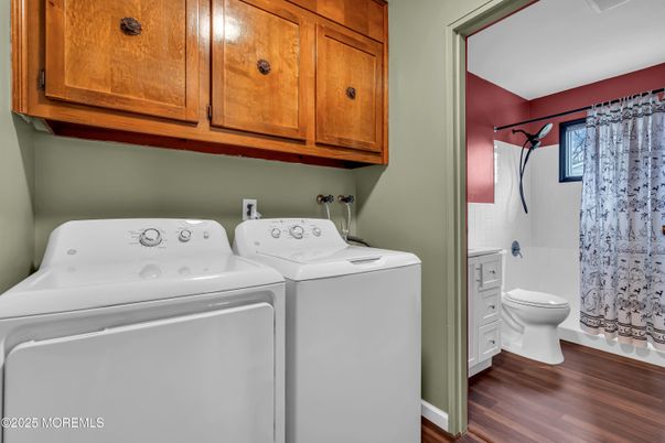 Interior, Washer, Wood Texture Flooring