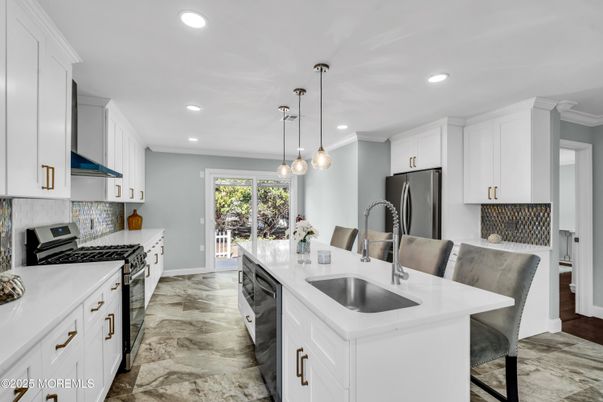 Interior, Kitchen, Pendant Lights, Recessed Lighting, Stainless Steel Appliances
