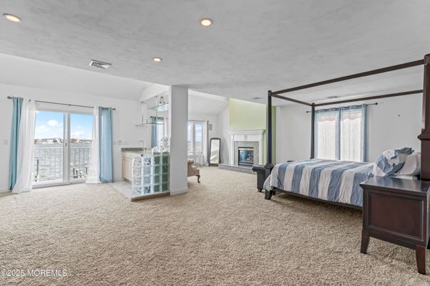 Bedroom, Fireplace, Interior, Recessed Lighting