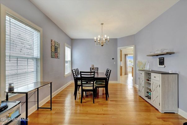 Chandelier, Dining room, Interior, Wood Texture Flooring