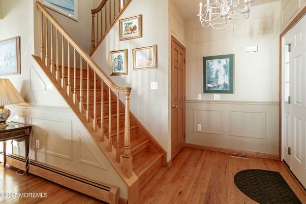 Chandelier, Interior, Wood Texture Flooring