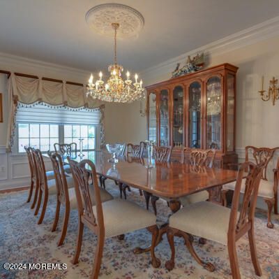 Chandelier, Dining room, Interior