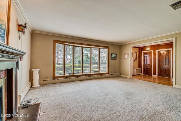Empty room, Fireplace, Interior, Wood Texture Flooring