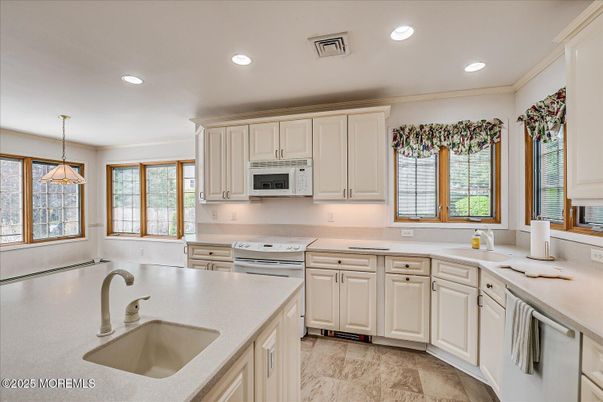 Interior, Kitchen, Pendant Lights, Recessed Lighting, Stainless Steel Appliances