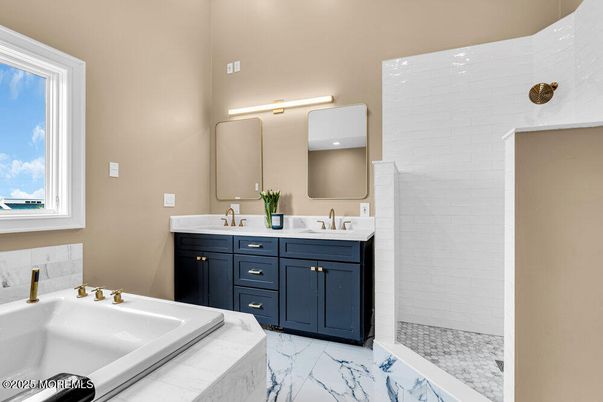Bathroom, Dual Sink Vanities, Interior, Marble