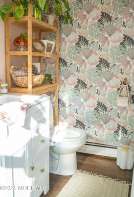 Bathroom, Interior, Wood Texture Flooring