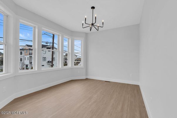 Chandelier, Empty room, Interior, Wood Texture Flooring