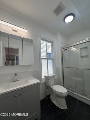 Bathroom, Glass Shower, Interior, Marble