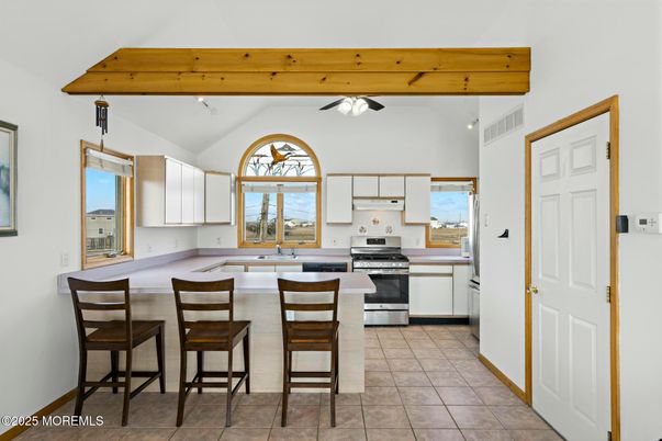 Interior, Kitchen, Stainless Steel Appliances, Wooden Beams