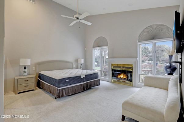 Bedroom, Fireplace, Interior