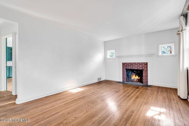 Empty room, Fireplace, Interior, Wood Texture Flooring