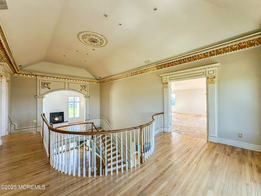 Fireplace, Interior, Recessed Lighting, Wood Texture Flooring