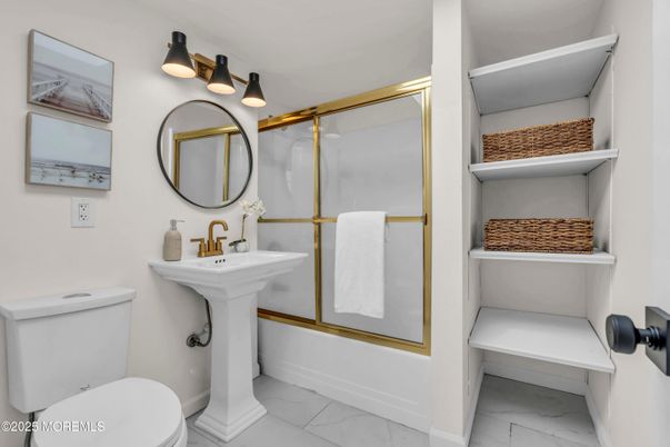 Bathroom, Glass Shower, Interior, Marble