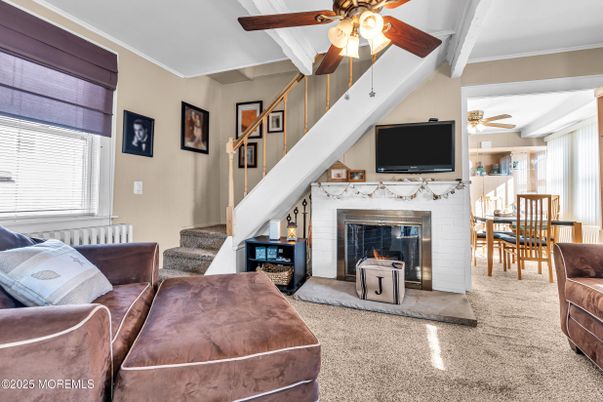Dining room, Fireplace, Interior, Living room