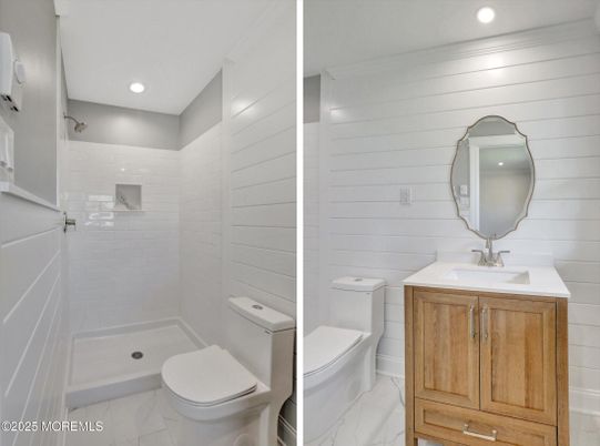 Bathroom, Interior, Marble, Recessed Lighting