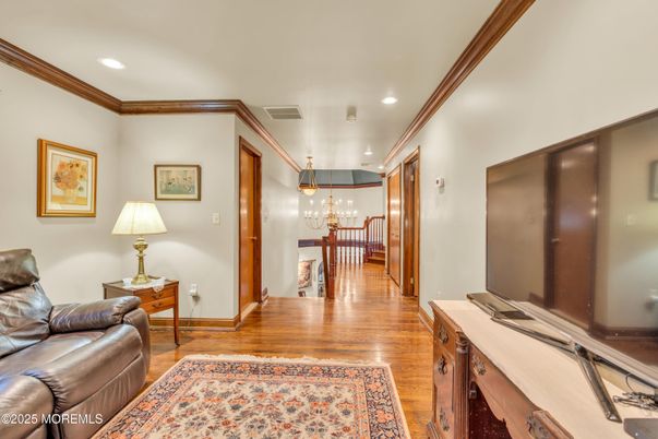 Chandelier, Dining room, Interior, Recessed Lighting, Wood Texture Flooring