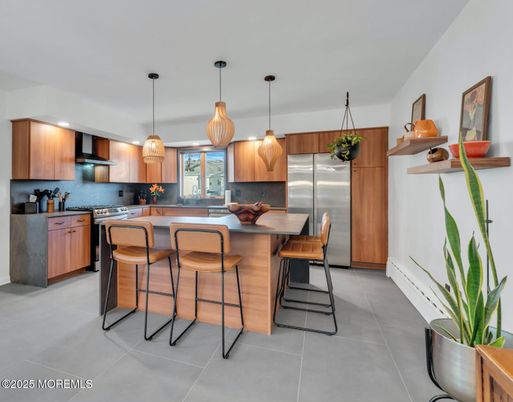 Interior, Kitchen, Pendant Lights, Recessed Lighting, Stainless Steel Appliances