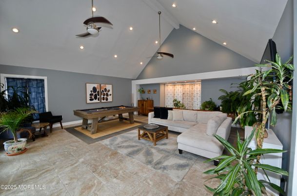 Billiard Table, Game Room, Interior, Living room, Recessed Lighting
