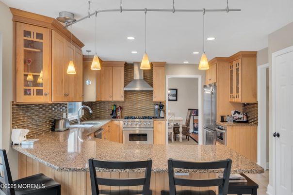 Interior, Kitchen, Pendant Lights, Recessed Lighting, Stainless Steel Appliances