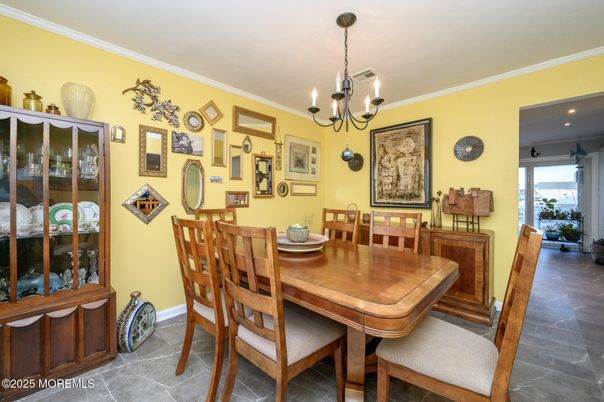 Chandelier, Dining room, Interior