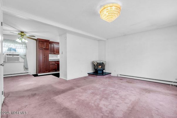 Chandelier, Empty room, Interior