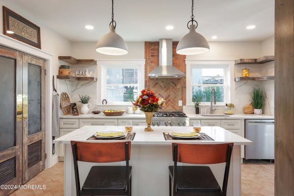 Interior, Kitchen, Pendant Lights, Recessed Lighting, Stainless Steel Appliances