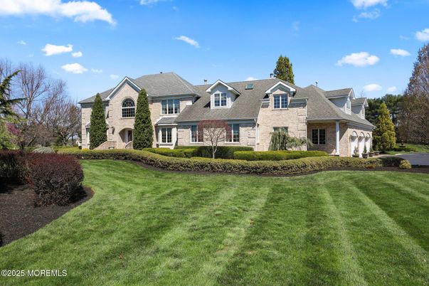Attached, Backyard, Exterior, Facade, Brick Facade, French Provincial