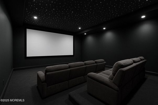 Interior, Projection Screen, Recessed Lighting, Theatre Room