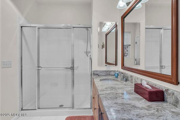 Bathroom, Dual Sink Vanities, Glass Shower, Interior