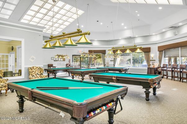 Billiard Table, Game Room, Interior, Pendant Lights, Recessed Lighting