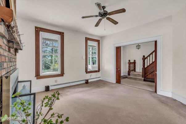 Empty room, Fireplace, Interior
