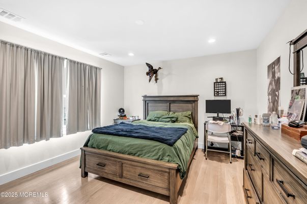 Bedroom, Home Office, Interior, Recessed Lighting, Wood Texture Flooring